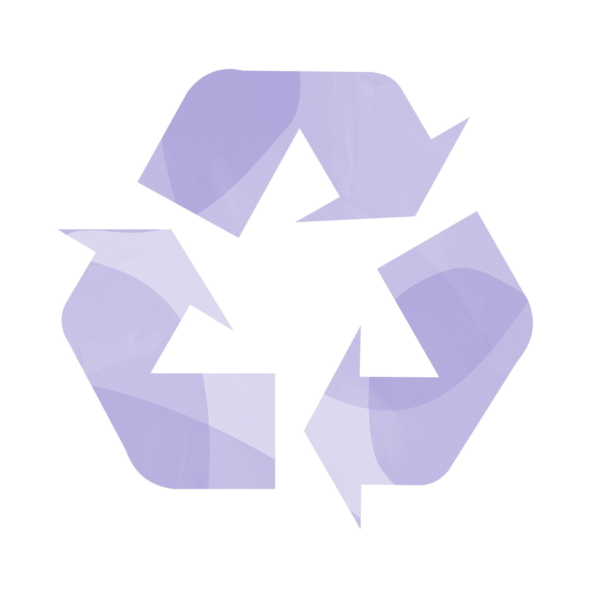 3 purple recycling arrows logo