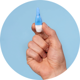 Image of finger blood collection method