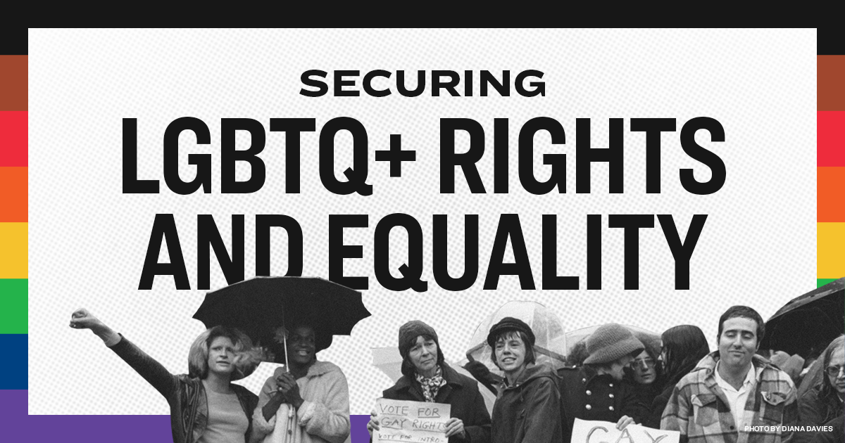 Securing Lgbtq Rights And Equality Elizabeth Warren