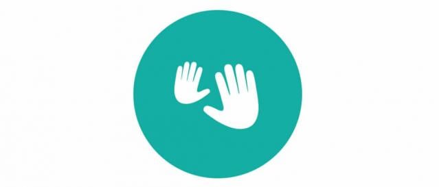 newborn massage hands icon