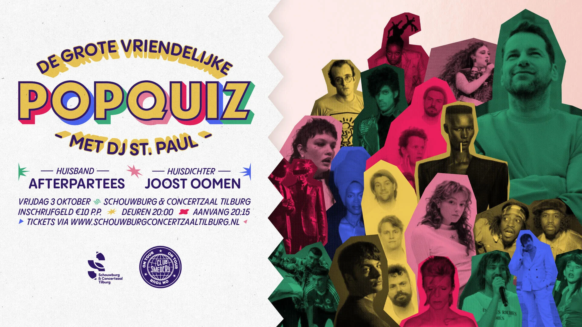 Hosted by DJ St. Paul - De Grote Vriendelijke Popquiz Schouwburg Concertzaal Tilburg  