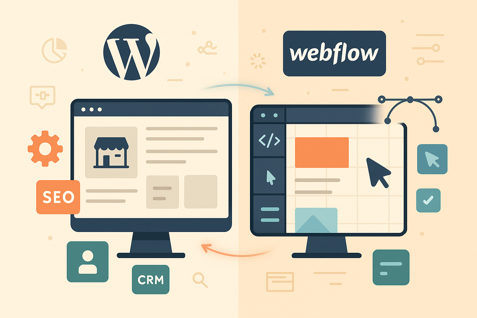 WordPress vs Webflow: Creative Freedom Meets Functional Power