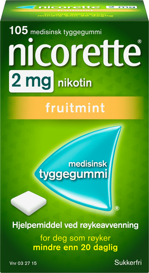 nicorette fruitmint tyggegummi 2 mg nikotin