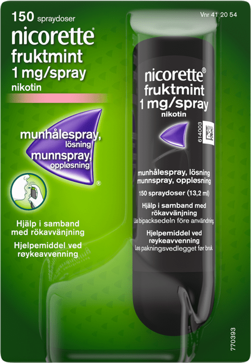 nicorette® fruktmint 1mg/spray nikotin