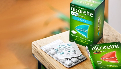 Nicorette Gum and Nicorette Invisipatch packs