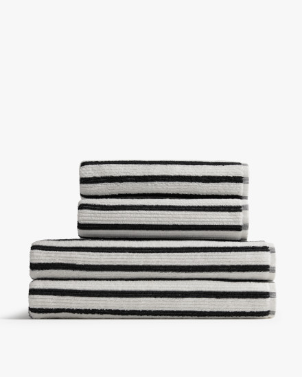 Plaster With Soft Black 2 2 Organic Resort Stripe Bath Bundle