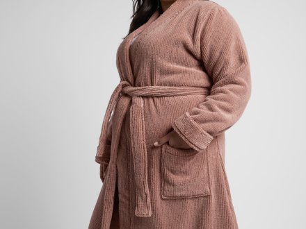 Soft Rib Robe Shown In A Room