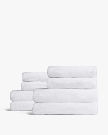 White 4 4 Soft Rib Bath Bundle