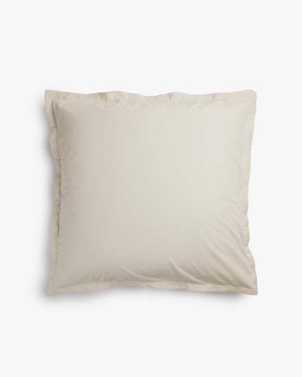 Bone Percale Euro Sham