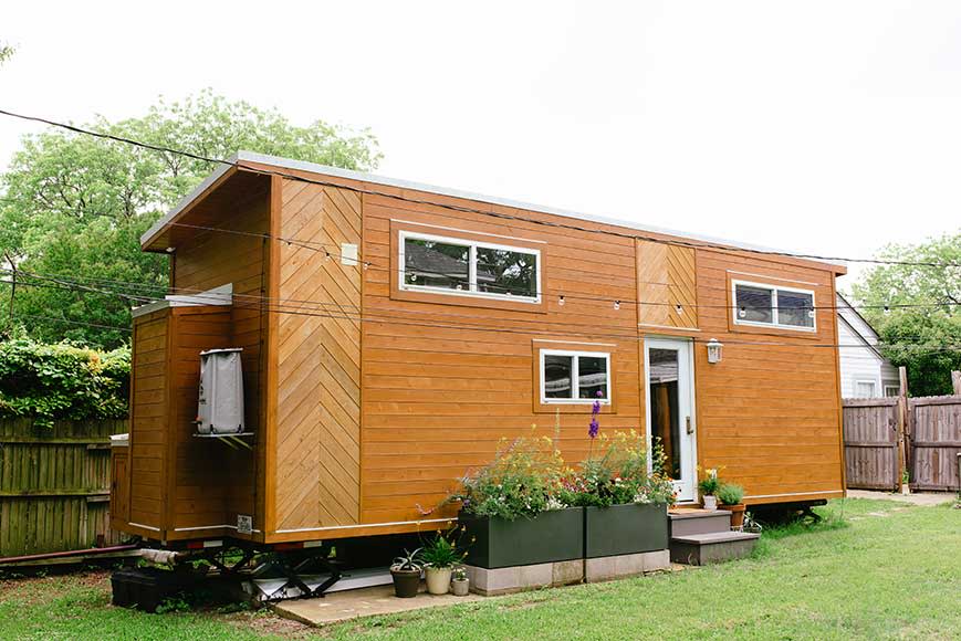 The tiny home form the outside