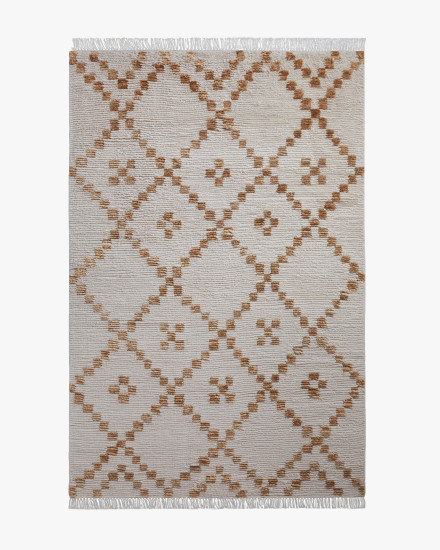 Hand-Knotted Lattice Rug