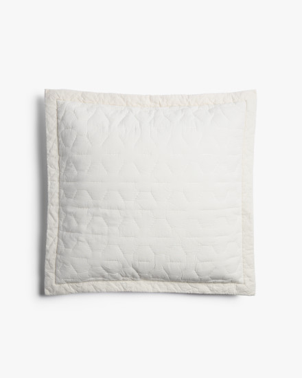 Cream Organic Soft Stitch Euro Sham