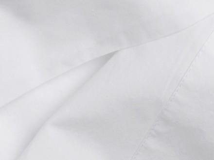 Detail photo of white organic cotton sheets