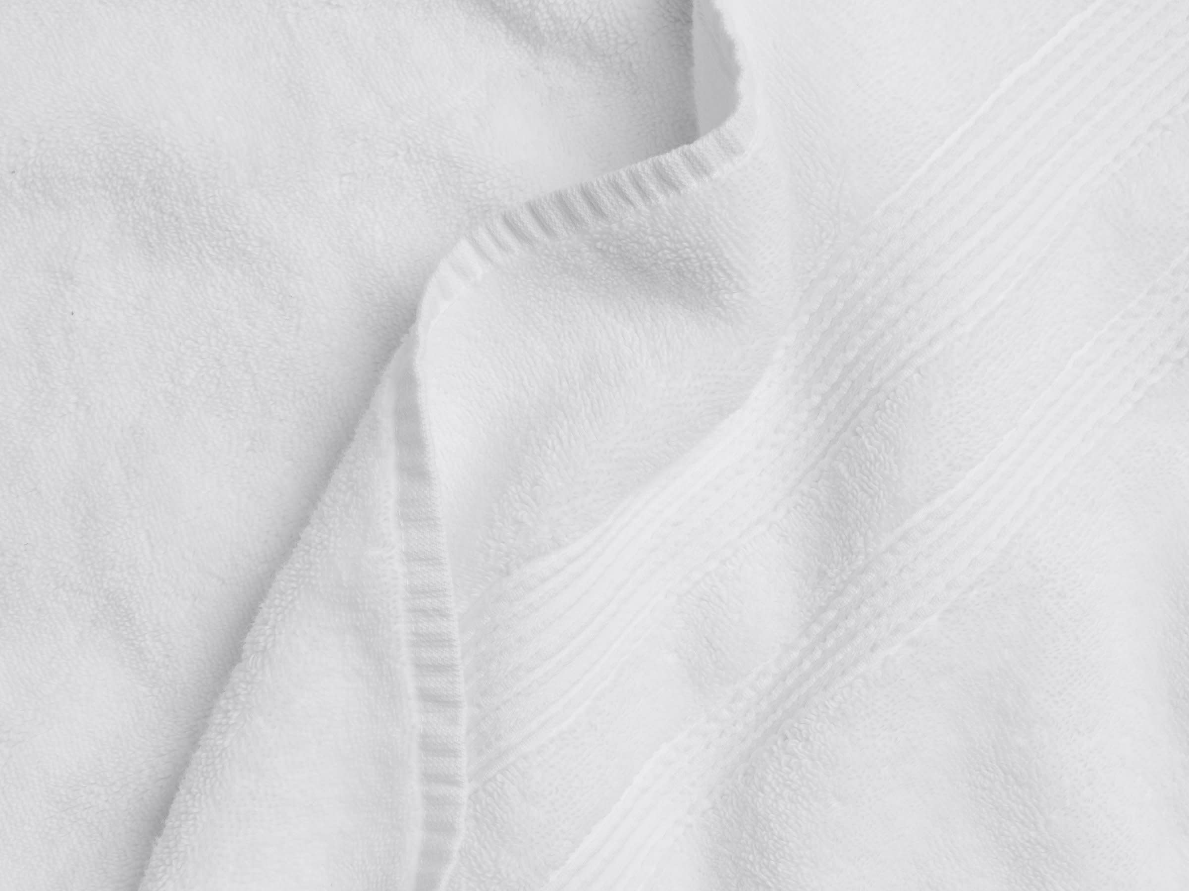 Close Up Of White Classic Turkish Cotton Towels