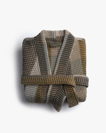 Organic Plaid Waffle Robe