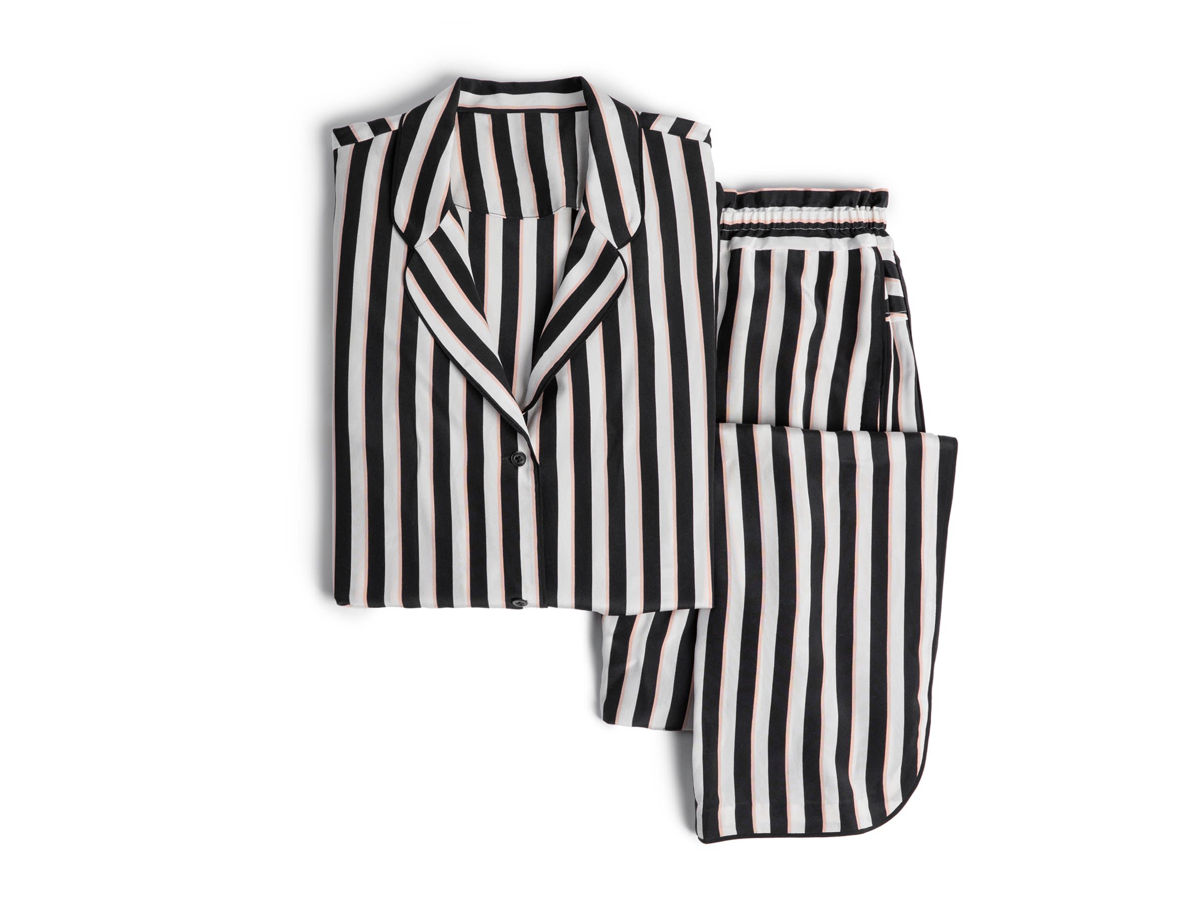 Striped Silk Pajama Set