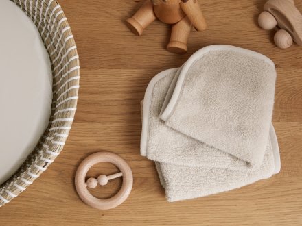 Baby Washcloth Shown In A Room