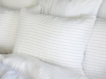Pinstripe Linen Pillowcase Set