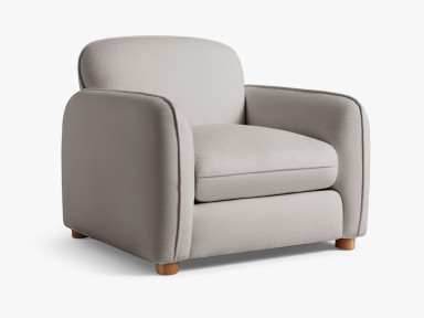 Graphite Eco Linen Blend Pillow Chair