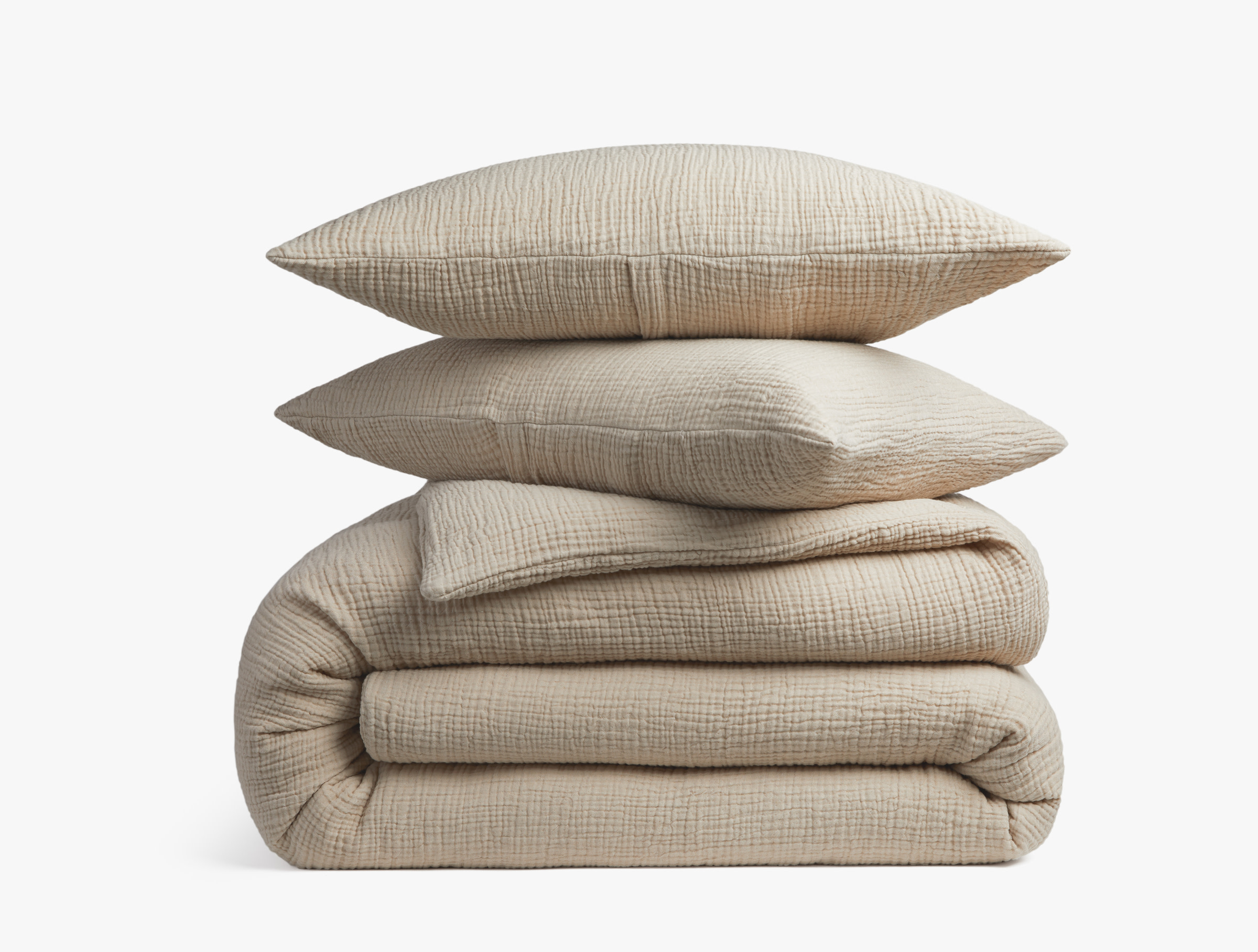 Organic Cloud Cotton Duvet Cover Set in natural/queen