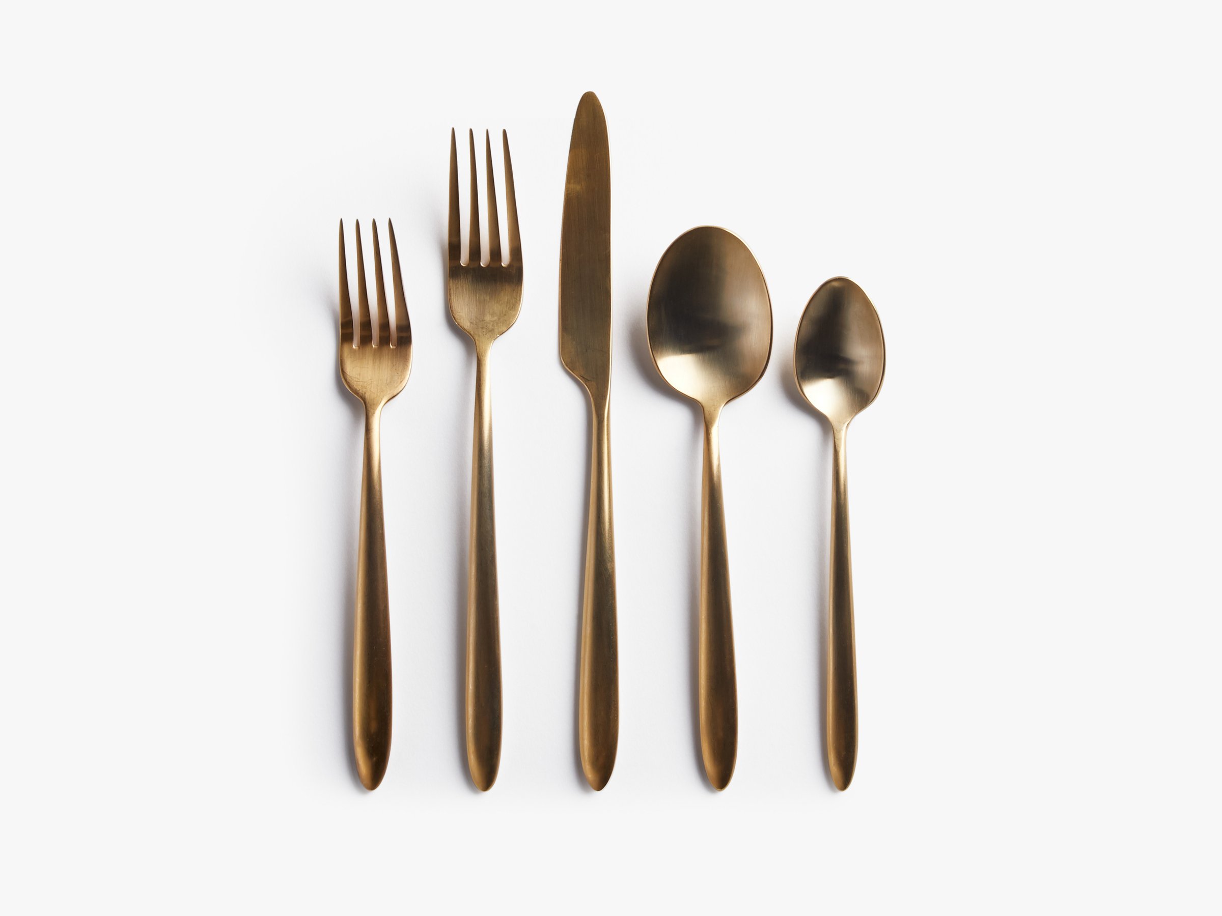 Velo Flatware Set in Brushed Gold | Parachute