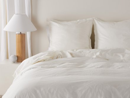 Percale Euro Sham Shown In A Room