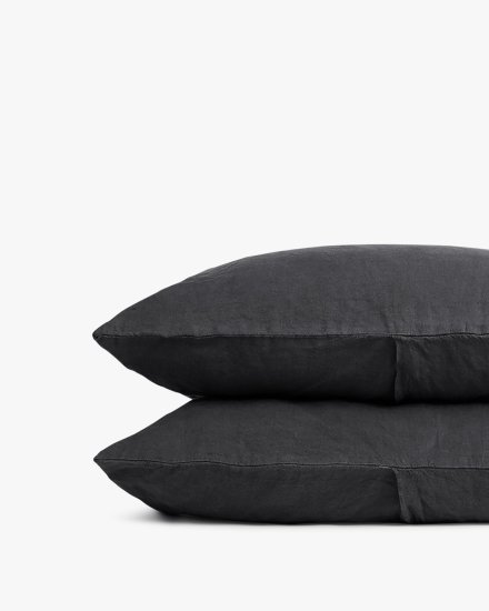 Coal Linen Pillowcase Set