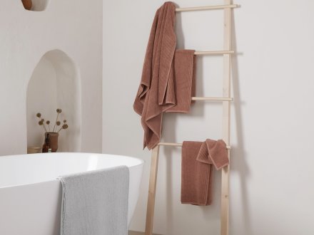 Soft Rib Towels Shown In A Room