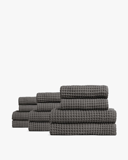 Charcoal 6 6 Waffle Bath Bundle