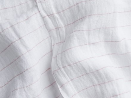 Close Up Of Pinstripe Linen Pillowcase Set