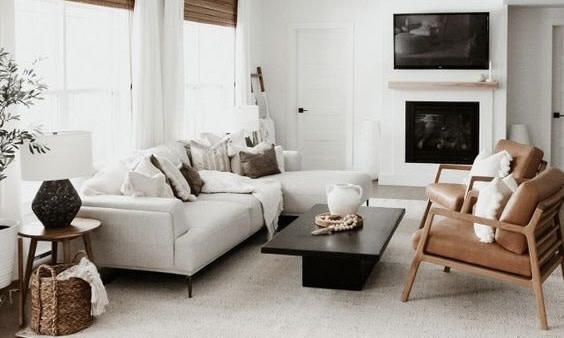 Small Scandinavian-Inspired Living Room Setup