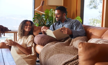 Couple lounging in Organic Cloud Cotton Sleepwear 