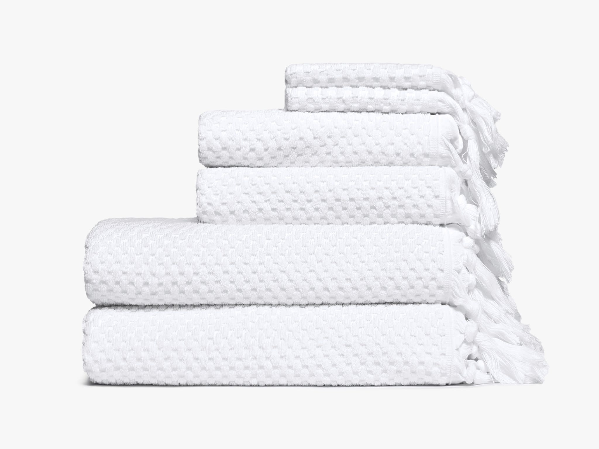 White Tassel Towels