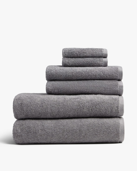 Charcoal Featherweight Plush Towels