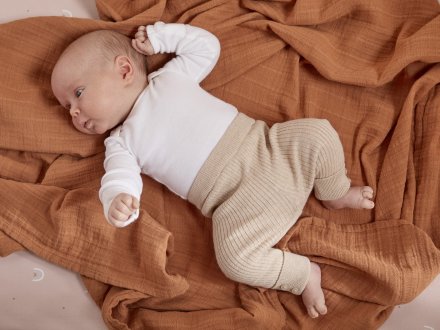 Muslin Swaddle Blanket Shown In A Room