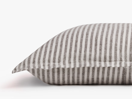 Striped Vintage Linen Euro Pillow Cover