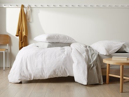 Stitched Duvet Cover Set Shown In A Room