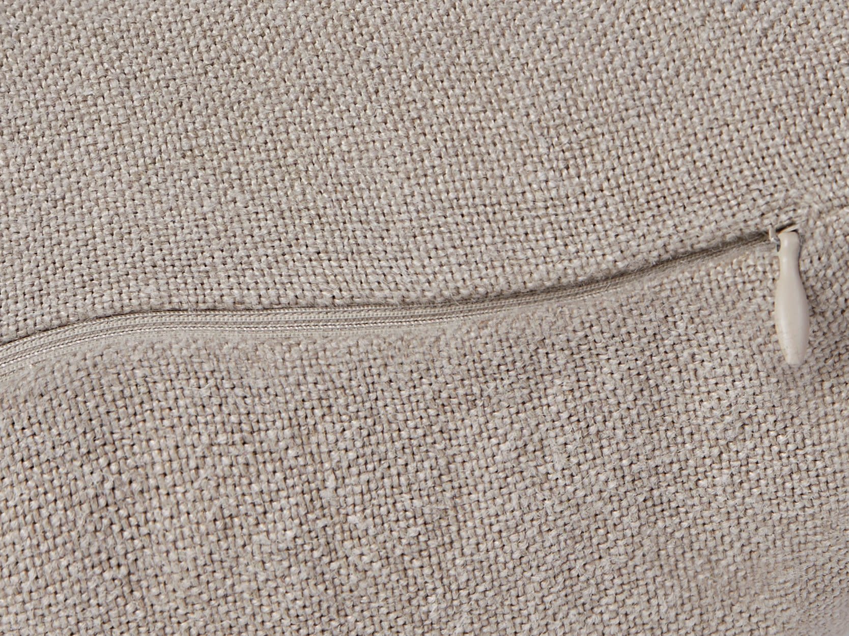 Close Up Of Natural Vintage Linen Body Pillow Cover