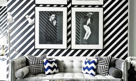 Black and White Glam Living Room Decor