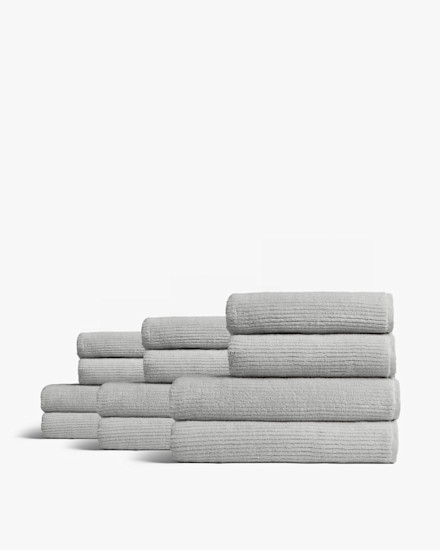 Light Grey 6 6 Soft Rib Bath Bundle