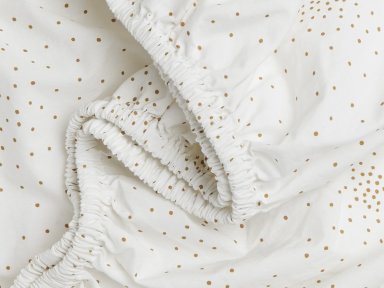 Close Up Of Cream Confetti Crib Sheet