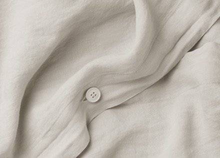 A detail photo of bone linen