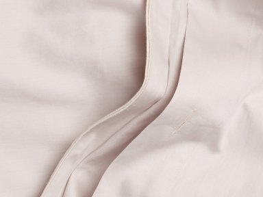 Close Up Of Blush Sateen Duvet Cover