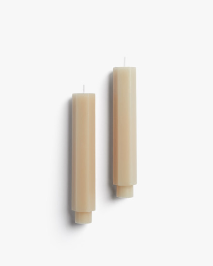 Parchment Fancy Taper Candles Set