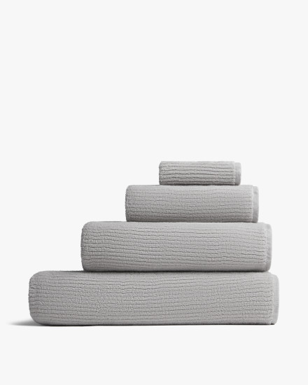 Light Grey Soft Rib Towels