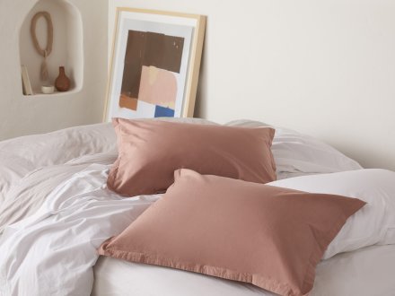 Percale Sham Set Shown In A Room
