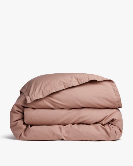 Clay Percale Duvet Cover