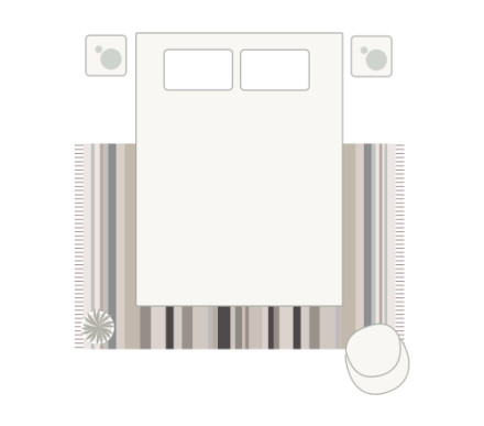 Floor plan of 5 foot by 8 foot rug.