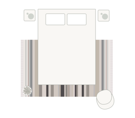 Floor plan of 5 foot by 8 foot rug.