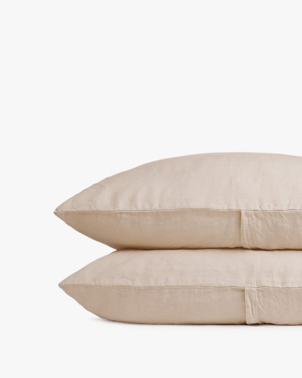 Melon Linen Pillowcase Set
